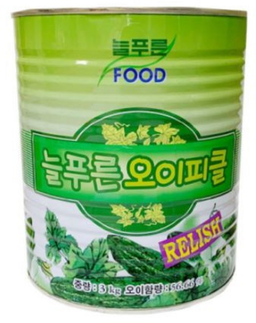 늘푸른 랠리쉬 오이피클(다진피클) 3kg, 3개