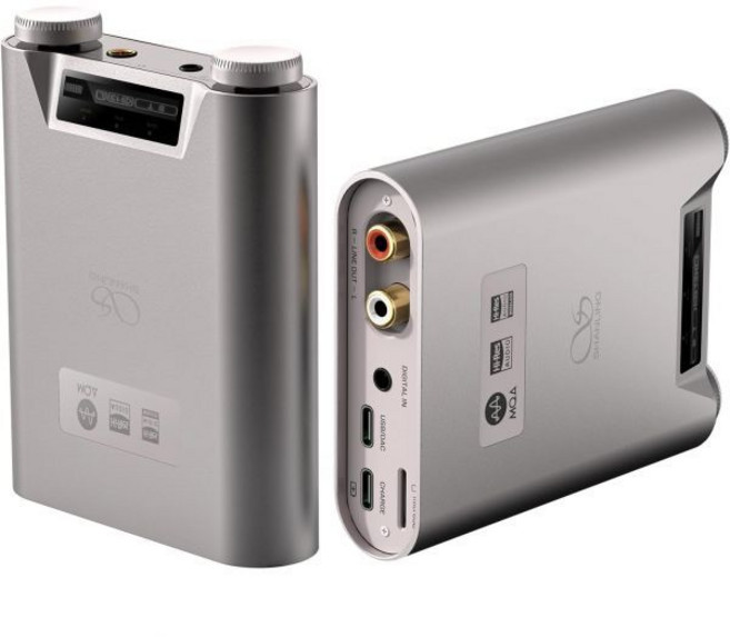 SHANLING H5 휴대용 DAC AMP HiFi 뮤직 플레이어 헤드폰 앰프 듀얼 AK4493SEQ 768kHz 32bit DSD512 Bluetooth 5.0 840 32Ω, Titanium, Titanium