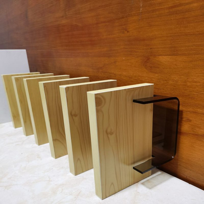 샘플 대리석 마루 아크릴 진열대 타일 전시대 받침대 견본 디스플레이 거치대 꽂이, 스트레이트 인서트(600MM) 그레이, 1개