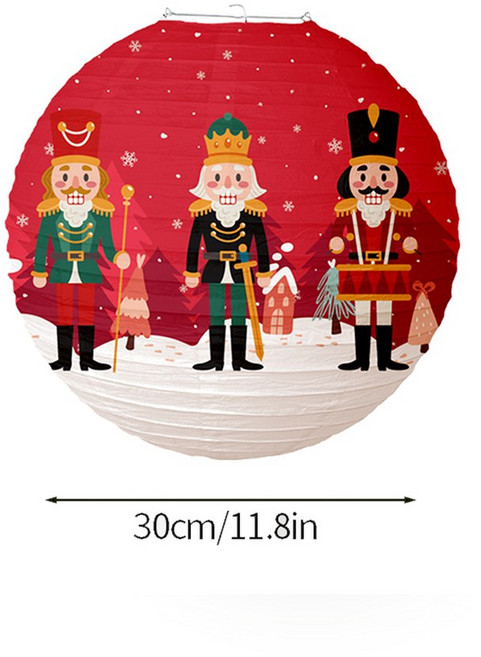 크리스마스 랜턴 라운드 파티 IDAD 펜던트 DECORACION 2026 장식 종이 용품, 1개, S10