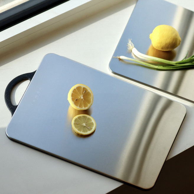 라몬하우스 양면 슬림 304 스텐도마 주방도마, 1개, 오닉스블랙