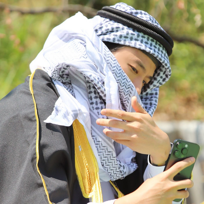 아랍 터번 두건 (블랙슈막), 단품, 단품