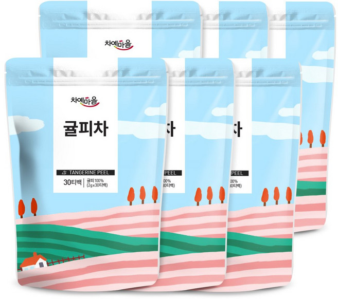 차예마을 국내산 귤피차 30티백.., 30개입, 6개, 60g