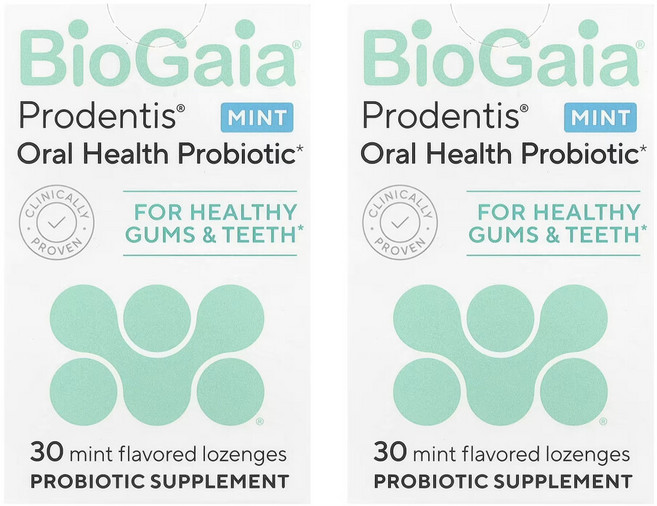 바이오가이아 2개X Prodentis 민트프로바이오틱 사탕정제30정, 2개, 30정