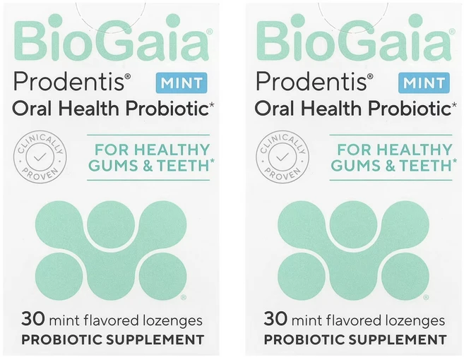 바이오가이아 2개X Prodentis 민트프로바이오틱 사탕정제30정, 2개, 30정 - 쿠팡