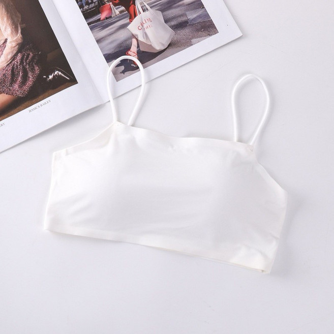 買買鴨冰絲涼感內搭小可愛 附胸墊罩杯 短版中版素色背心 柔彈透氣親膚