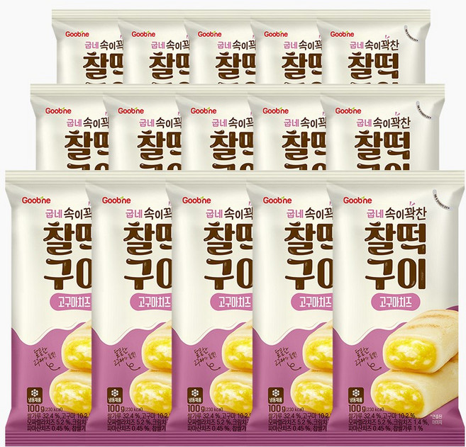 굽네 속이꽉찬 찰떡구이 고구마치즈 100g, 15개