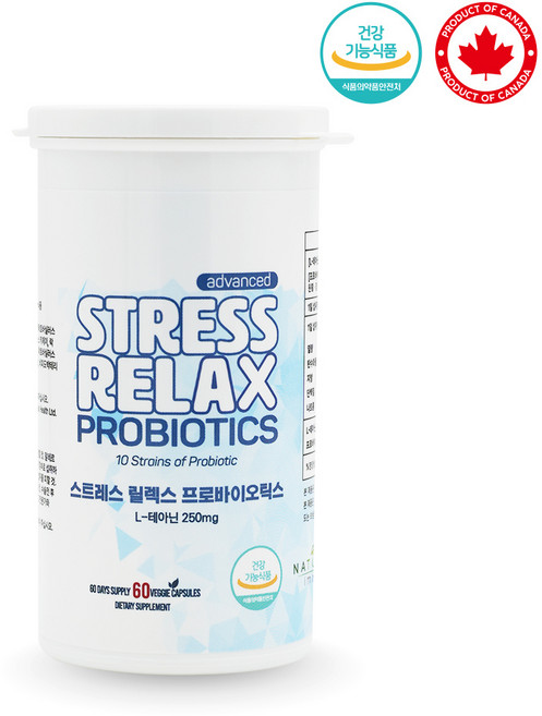 스트레스 릴렉스 프로바이오틱스 L 테아닌 250mg 유산규 24g, 2개, 60정