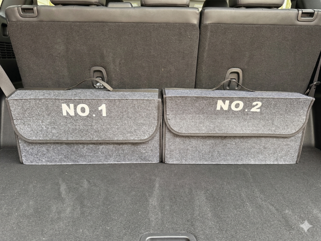 드림초이스 접이식 펠트 트렁크 정리함 2개, 그레이