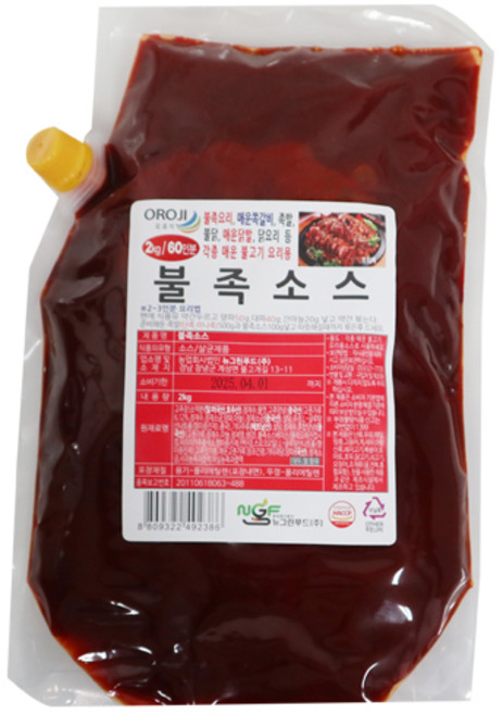 뉴그린 불족소스2kg 1개, 2kg