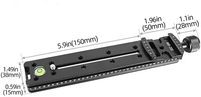 카메라 긴 퀵 릴리스 클램프 플레이트 Dslr 어댑터 Arca 스위스 삼각대 볼 헤드 용 장착 지지 브래킷, 1개