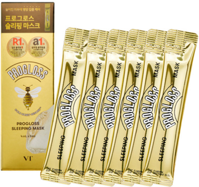 유익생활 VT 브이티 프로그로스 슬리핑마스크 광채 영양꿀팩 +사은품(랜덤), 1개, 24ml