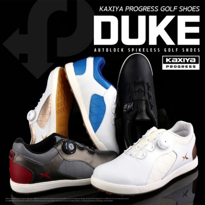 [카시야] 듀크 천연소가죽 남/여 오토락 골프화