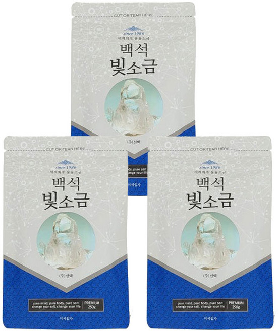 백석빛소금 조리용 용융소금 250g 소금, 3개