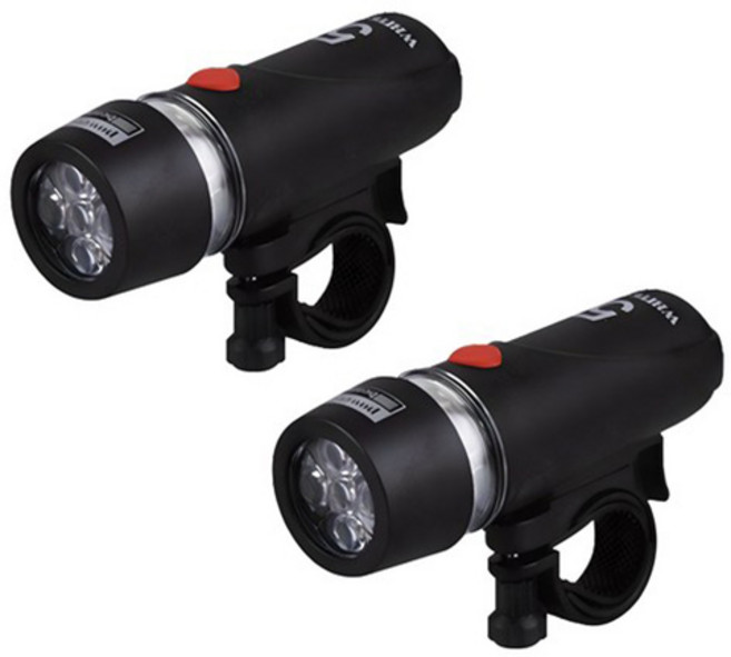 마메 자전거 전조등 라이트 후레쉬 2개, 블랙, 1세트
