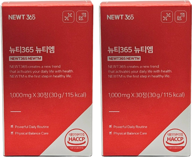 뉴티365 뉴티엠, 2박스, 30정