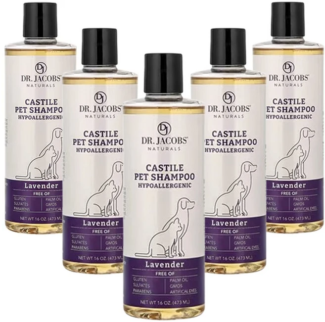 닥터 제이콥스 네츄럴스 카스티야 펫 샴푸 라벤더 (16oz), 5개, 473ml - 쿠팡