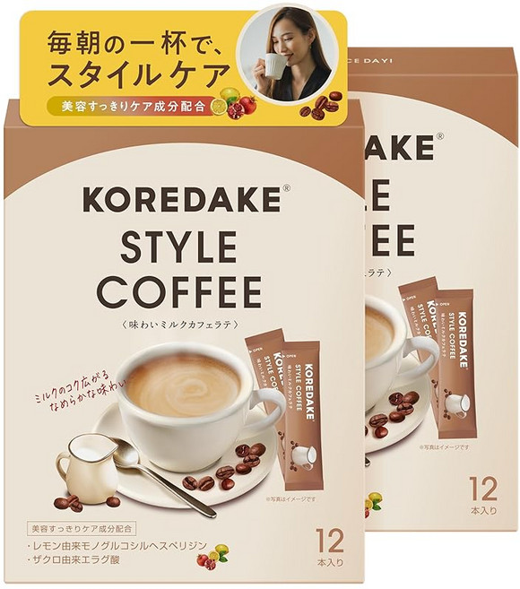 KOREDAKE 100% (2 스타일 커피 스틱 다이어트 커피 헤스페리딘 엘라그산 브라질