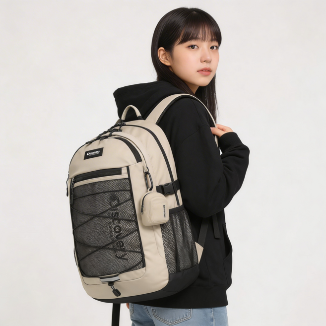 디스커버리 남녀공용 신학기가방 에어 마일 백팩 파우치포함