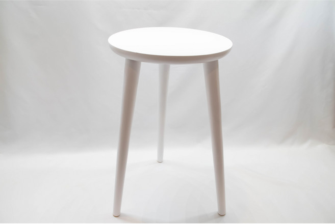 센에코 원형 화분 받침대 스탠드 원목 인테리어 거실 다이 정리대 다육이 선반 걸이대 진열대 거치대, 1개, 화이트 - 40CM