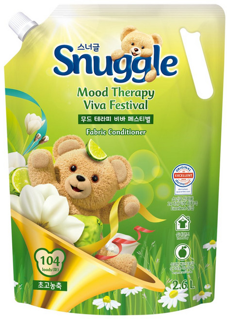 테온셀 스너글 섬유유연제 무드테라피 비바페스티벌 2.6L, 1