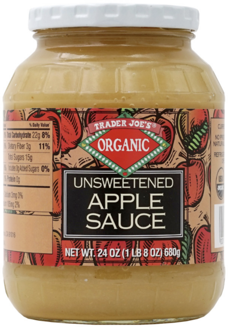 Trader Joe's 트레이더 조 오가닉 언스위튼드 애플 소스 680 g, 680g, 1개
