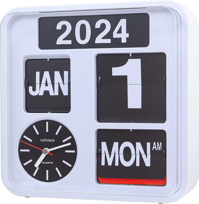 [GLORyHY] thumbnail 플립 벽시계320 * 320 * 120 화이트 대형 벽시계