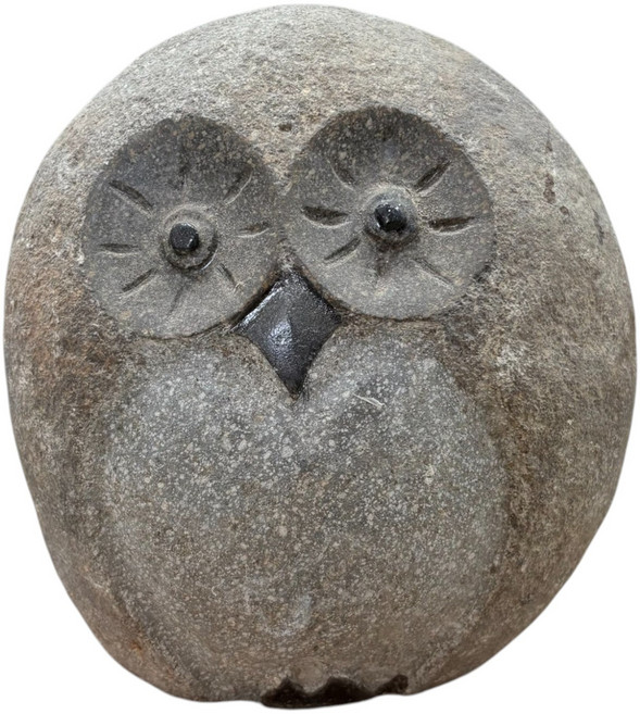 可愛 花園擺飾 戶外庭院裝飾 石頭工藝品 園藝造景, 貓頭鷹雕2S型10-15*H15-18cm