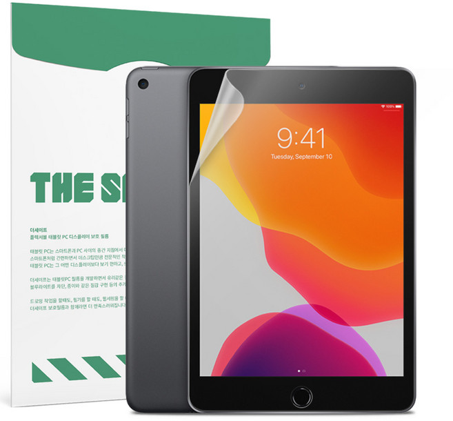 더세이프 아이패드 미니 5세대 7.9 항균 지문방지 블루라이트차단 보호필름, 저반사 지문방지, 2개
