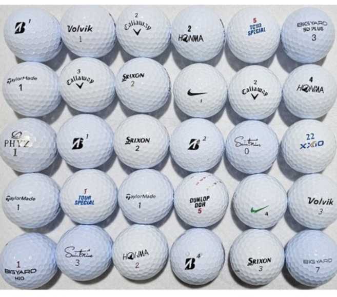 주)에이스골프 유명 브랜드 로스트볼 A급, 1개, 유명 화이트 A급, 50개입