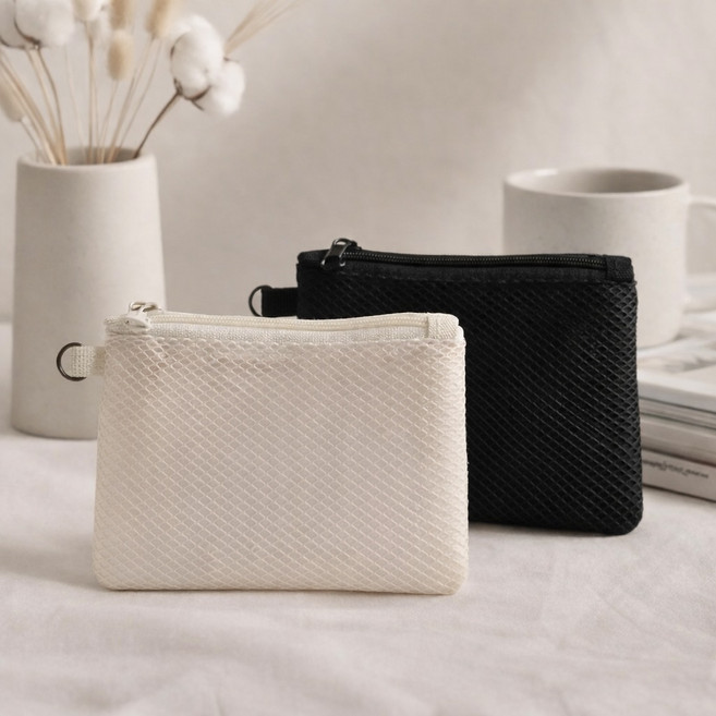 르류 이중지퍼 메쉬 파우치 2종 세트