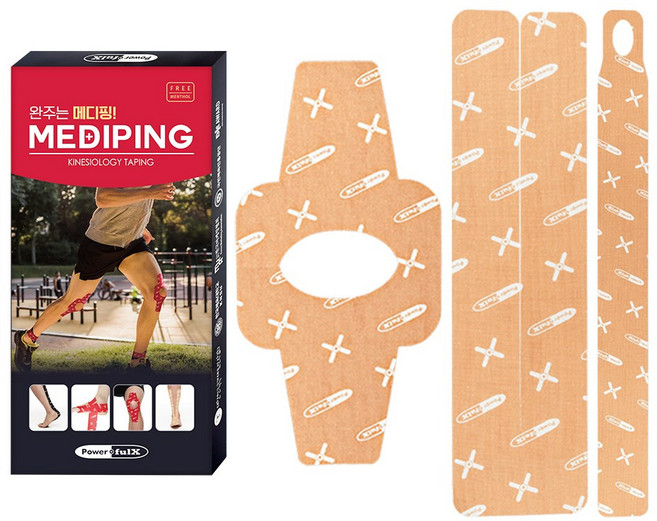 파워풀엑스 메디핑 완주테이핑 베이지, 1개, 18개입