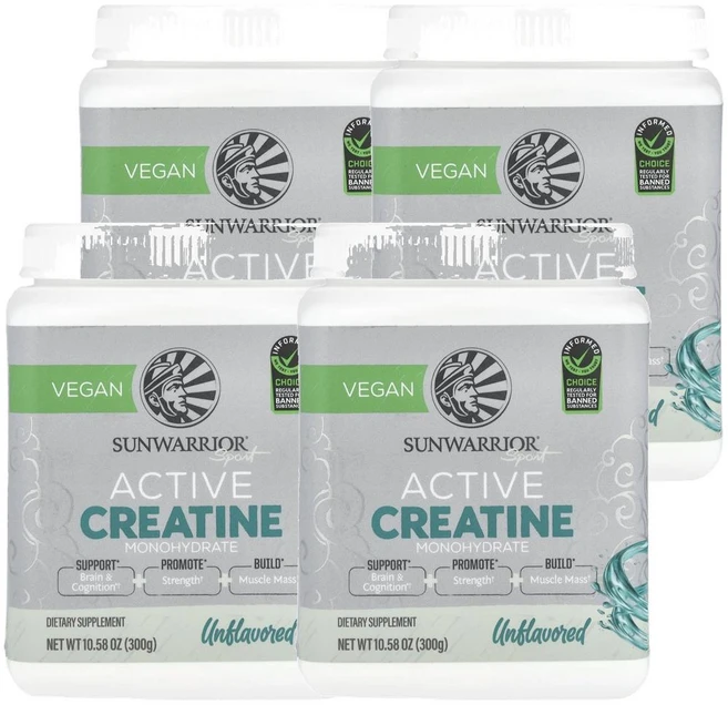 썬워리어 스포츠 액티브 크레아틴 모노하이드레이트 300 g Sunwarrior Sport Active Creatine Monohydrate Unflavored 300g - 쿠팡