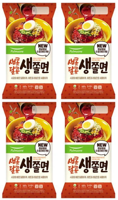 원하프비빔생쫄면460g/풀무원, 4개, 460g