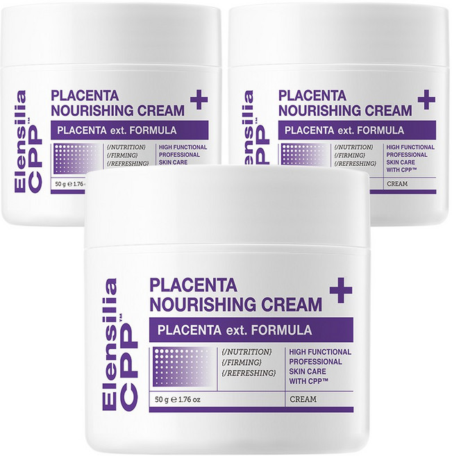 [엘렌실라] CPP 태반 고보습 영양크림, 50g, 3개