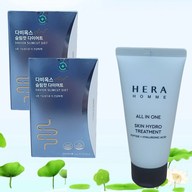 르네셀 그램프리 다비옥스 슬림컷 다이어트 5.5gx40포+헤라옴므올인원75ml, 2개, 40회분