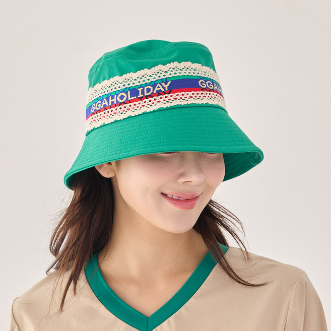 제이투제이 여성골프모자 에브리데이 버킷햇, 그린, 1개