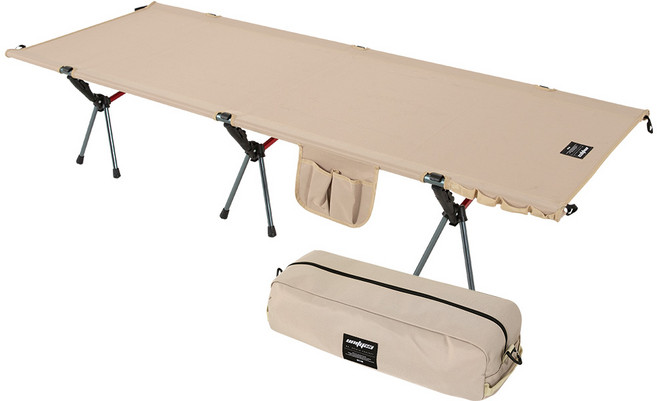 유니티23 캠핑 초경량 듀랄루민 일반형 와이드형 야전침대 매트 고정밴드 포함, 네츄럴베이지