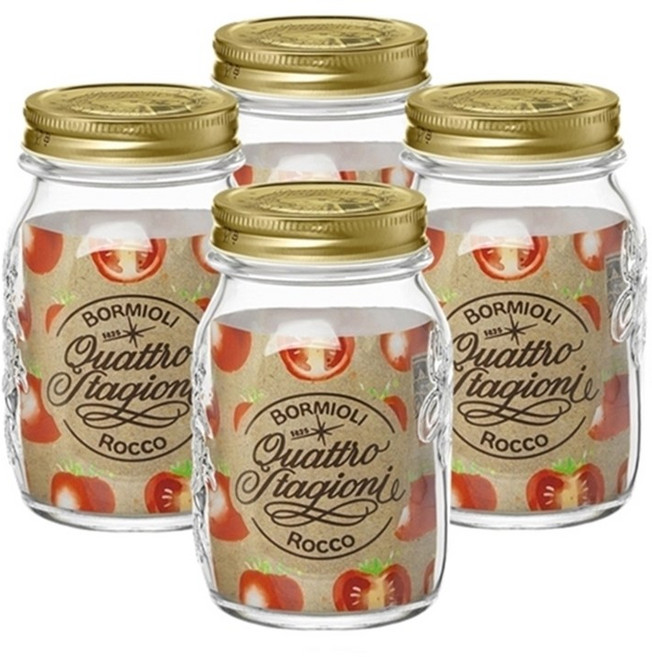 보르미올리 콰트로 밀폐유리병 500ml 4개