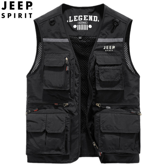 JEEP SPIRIT 정품 아웃도어 조끼 낚시 조끼 등산 조끼 작업 조끼 JC0561-TXB