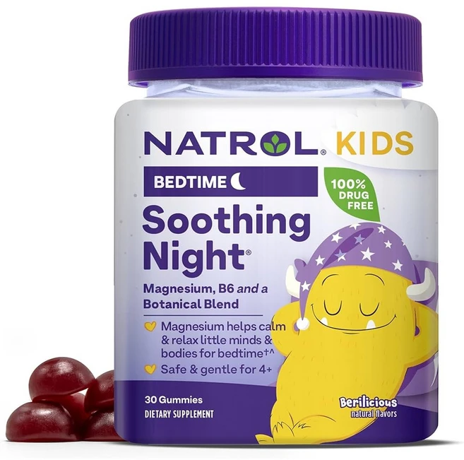 나트롤 멜라토니 프리 식물성 FREE 어린이비타민 구미젤리 30개, 2개, 30정 - 쿠팡