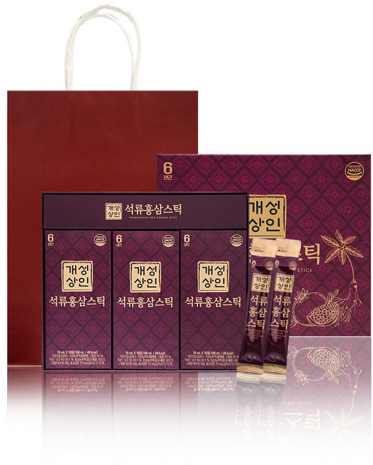 개성상인 석류홍삼스틱 30개입 + 쇼핑백, 30개, 10ml