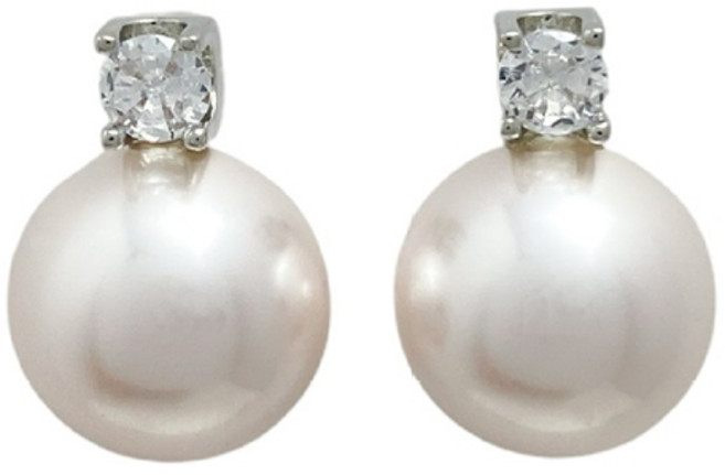 Nestify 큐빅 대형 진주 귀걸이로 고급스러운 광택이 오래도록 착용할 수 있어 편안하고 부드러운 데일리 출근 데이트 선물 추천 고급 쇼퍼백 패키지로 국내 발송