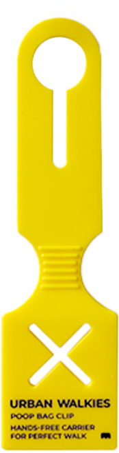 어반워키스 강아지 배변봉투 클립 홀더 실리콘 키링, 옐로우1구, 1개, 1개입