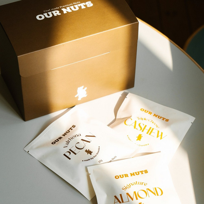 아워넛츠 프리미엄 수제 시즈닝견과 데일리팩 20g 소포장 아몬드 캐슈 피칸, 트리플치즈 캐슈넛 12팩, 12개