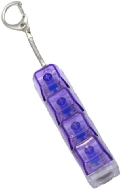 J&D LED 딸깍이 장난감 키링 피젯 토이 푸쉬팝 스트레스 해소, 1개, 비친보라