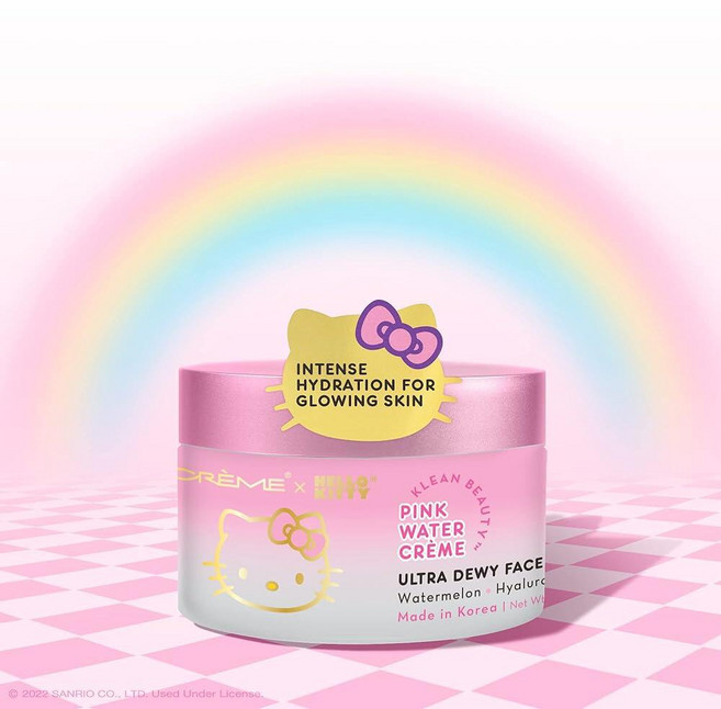 The Crème Shop x 헬로 키티 핑크 워터 크림 Klean Beauty 250.0 mL 6.5 액량 온스 1 240247, 250mL