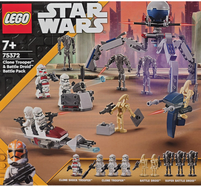 레고 스타워즈 75372 클론 트루퍼TM와 배틀 드로이드TM 배틀팩, 혼합색상, 1개