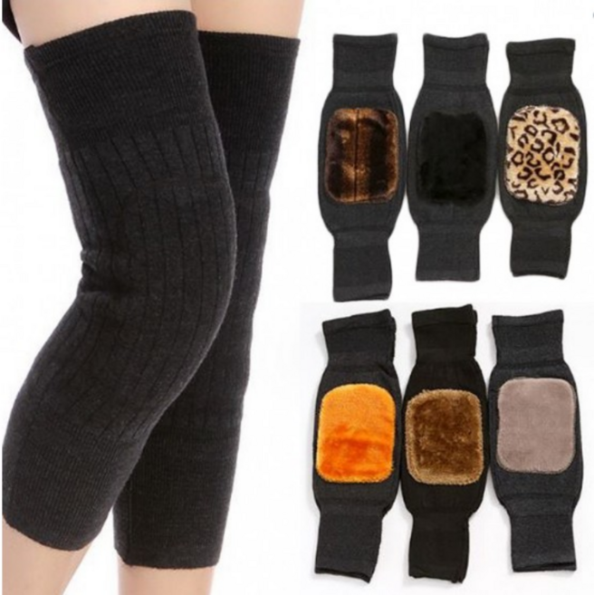슈리팜 겨울 방한 무릎 양털 토시 보온 무릎 워머 보호대