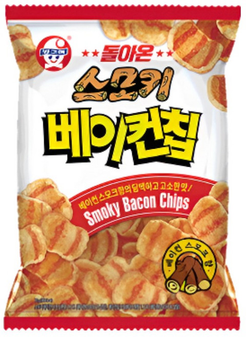 빙그레 스모키 베이컨칩, 70g, 12개